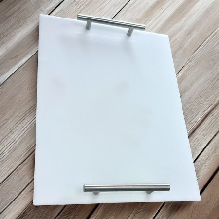 صواني أكريلك / 6 ملم / يد فضي ( 25*35 cm )